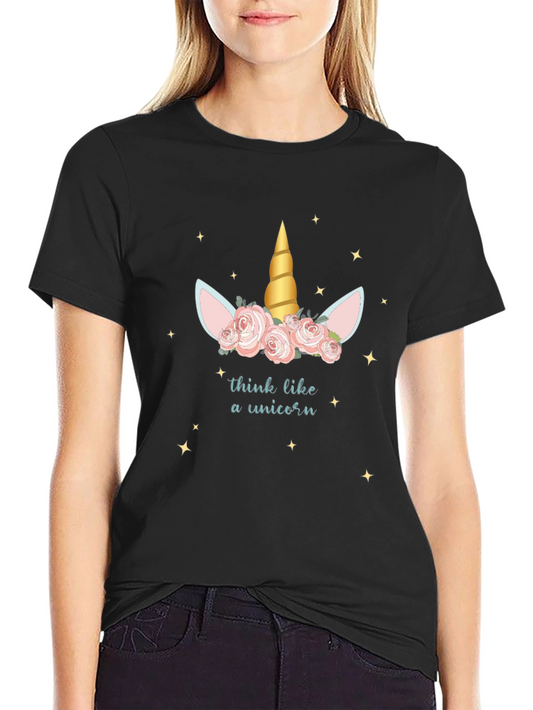 Unicorn Mindset T-Shirt - Floral Magical Tee