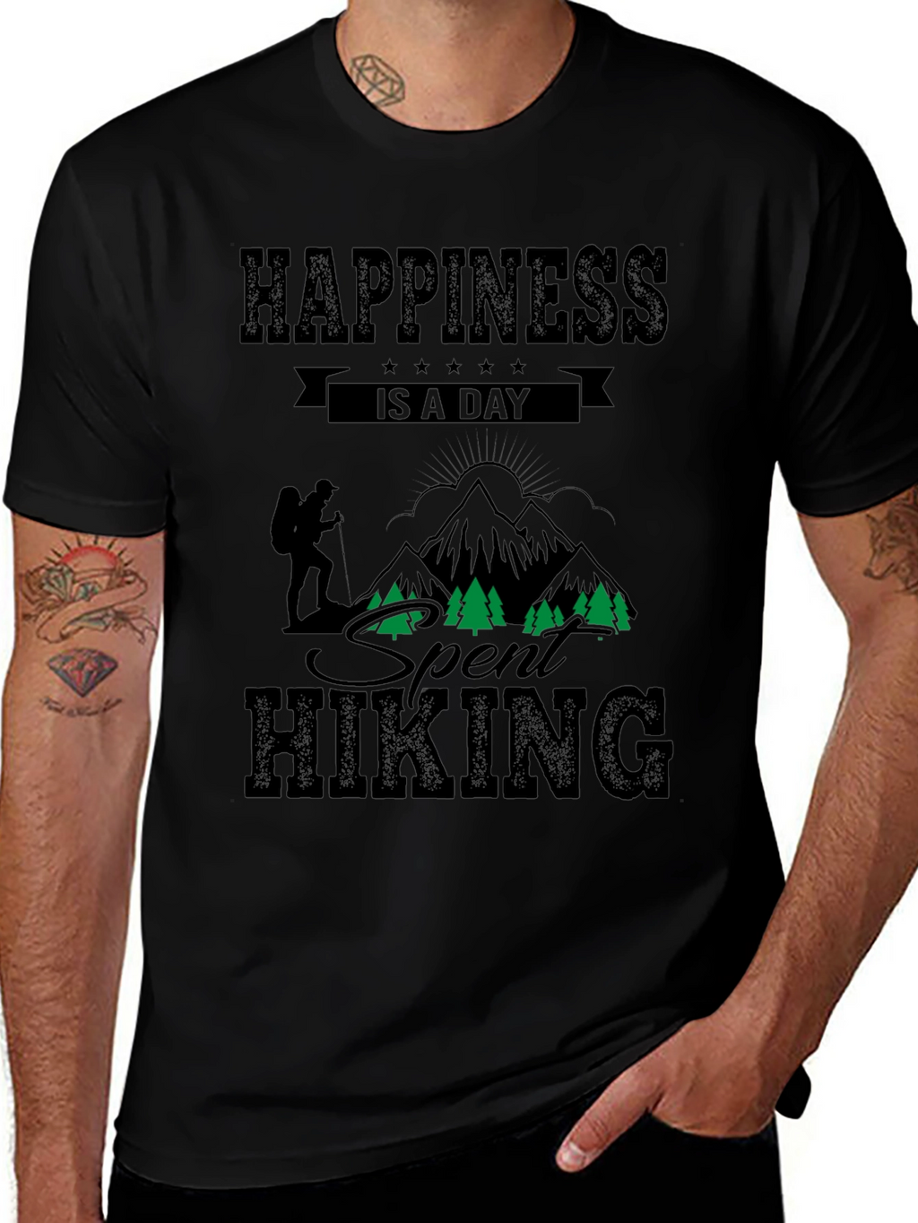 Hiking Adventure Black T-Shirt