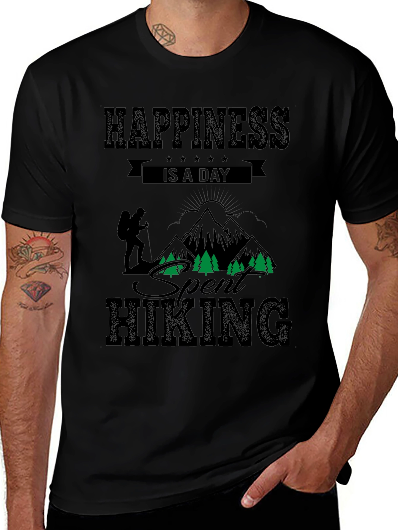 Hiking Adventure Black T-Shirt