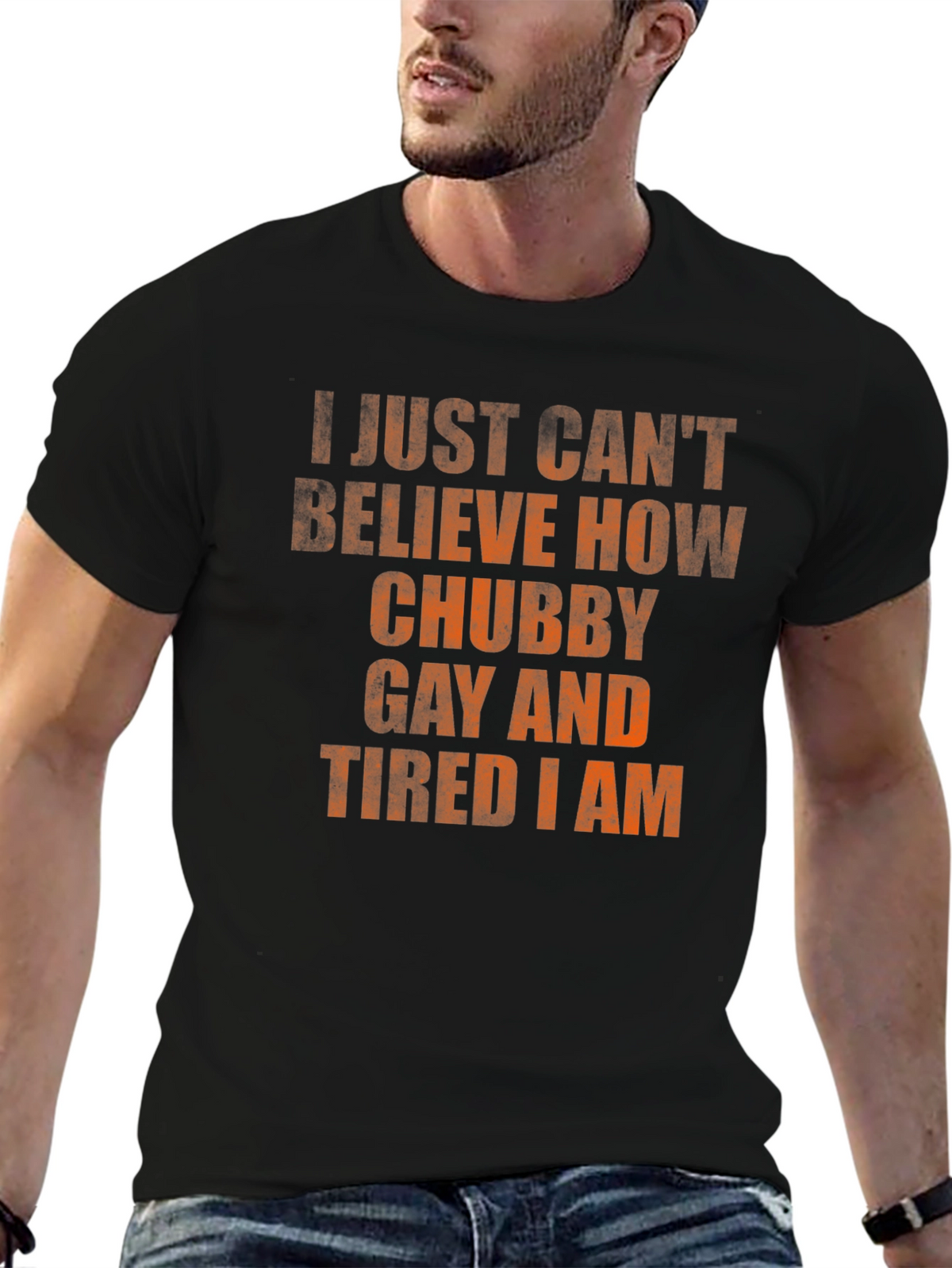 Chubby Gay Tired Statement T-Shirt