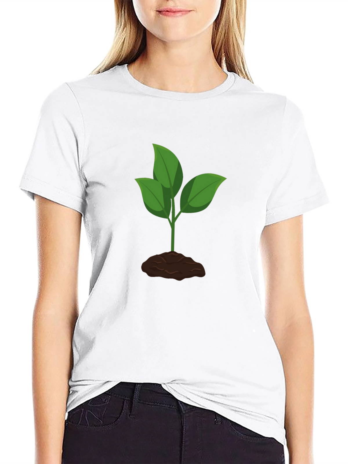 Plant Graphic Black T-Shirt