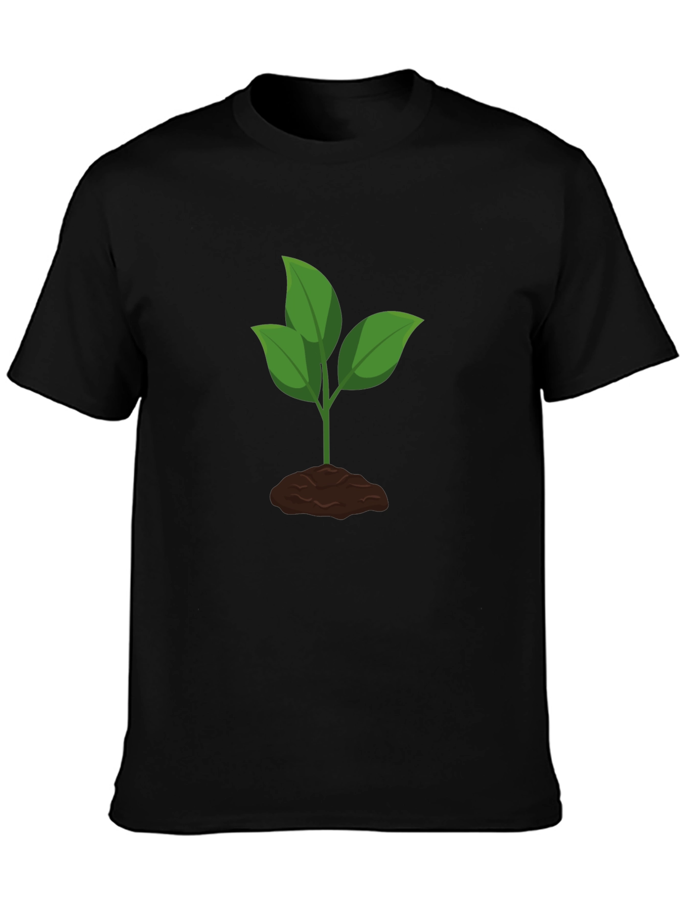Plant Graphic Black T-Shirt