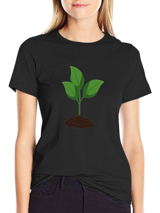 Plant Graphic Black T-Shirt