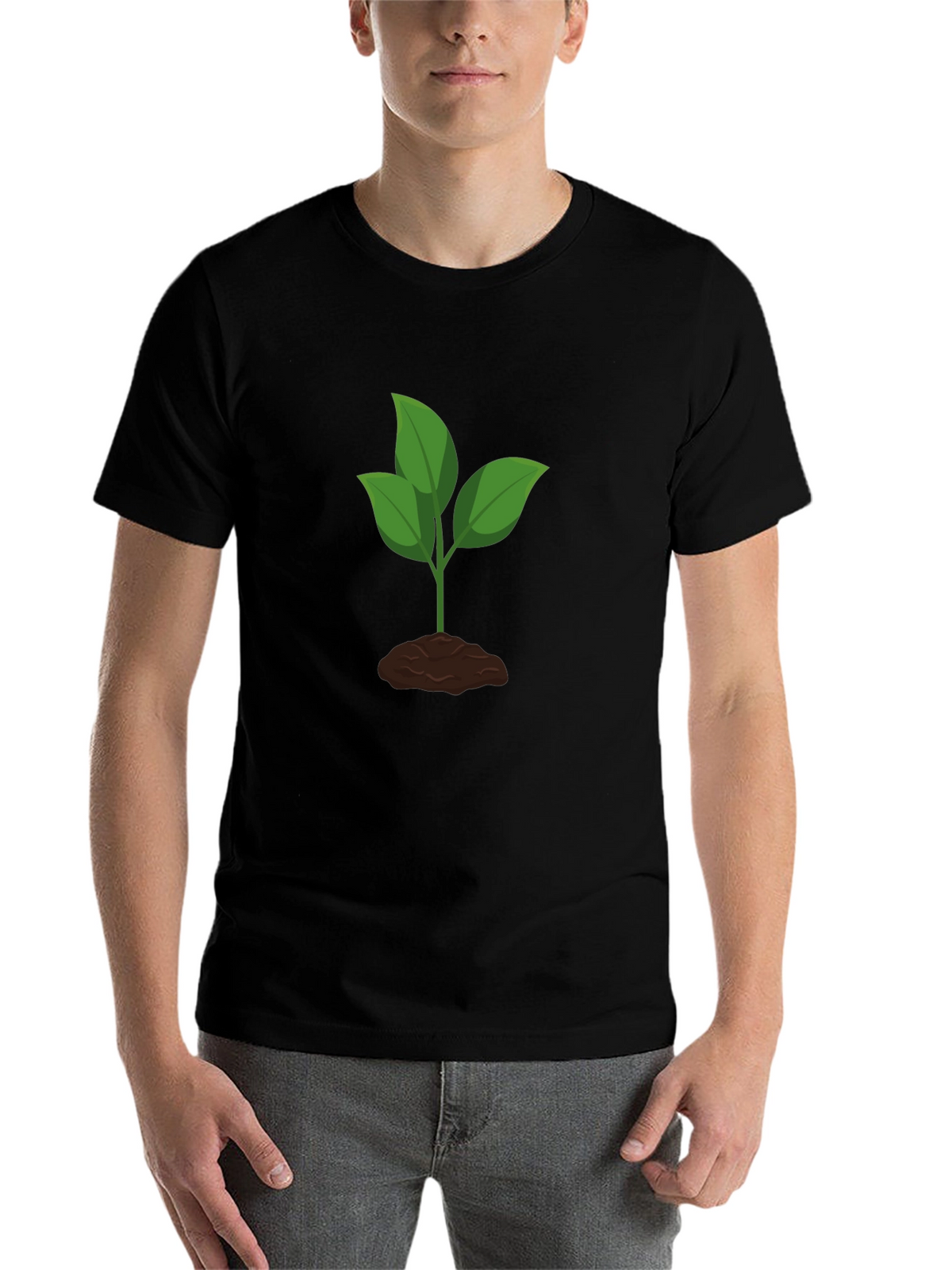 Plant Graphic Black T-Shirt