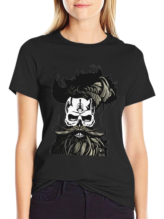 Skull with Beard Graphic T-Shirt - Unique Design
