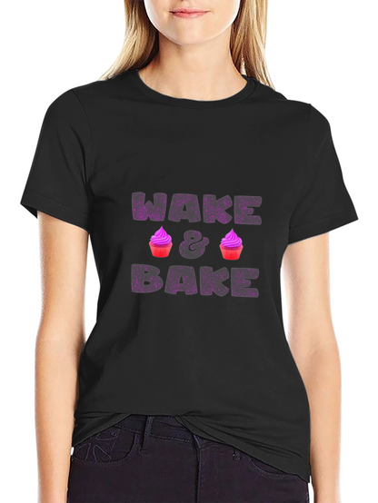 Wake & Bake Graphic Tee - Fun Novelty Design
