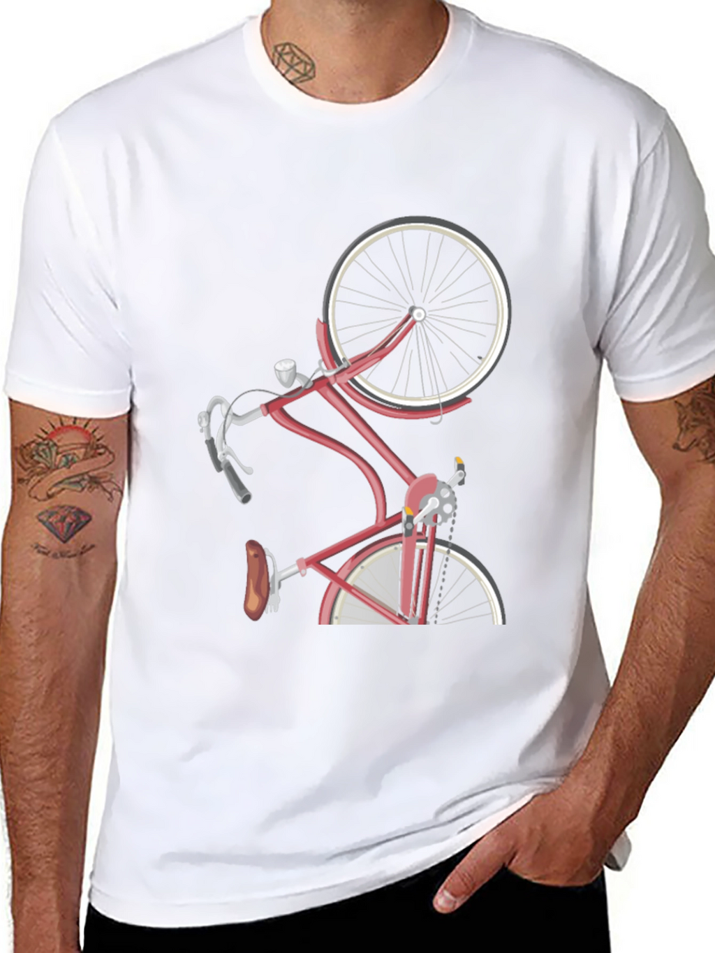Stylish Bicycle Graphic T-Shirt - Unique Design
