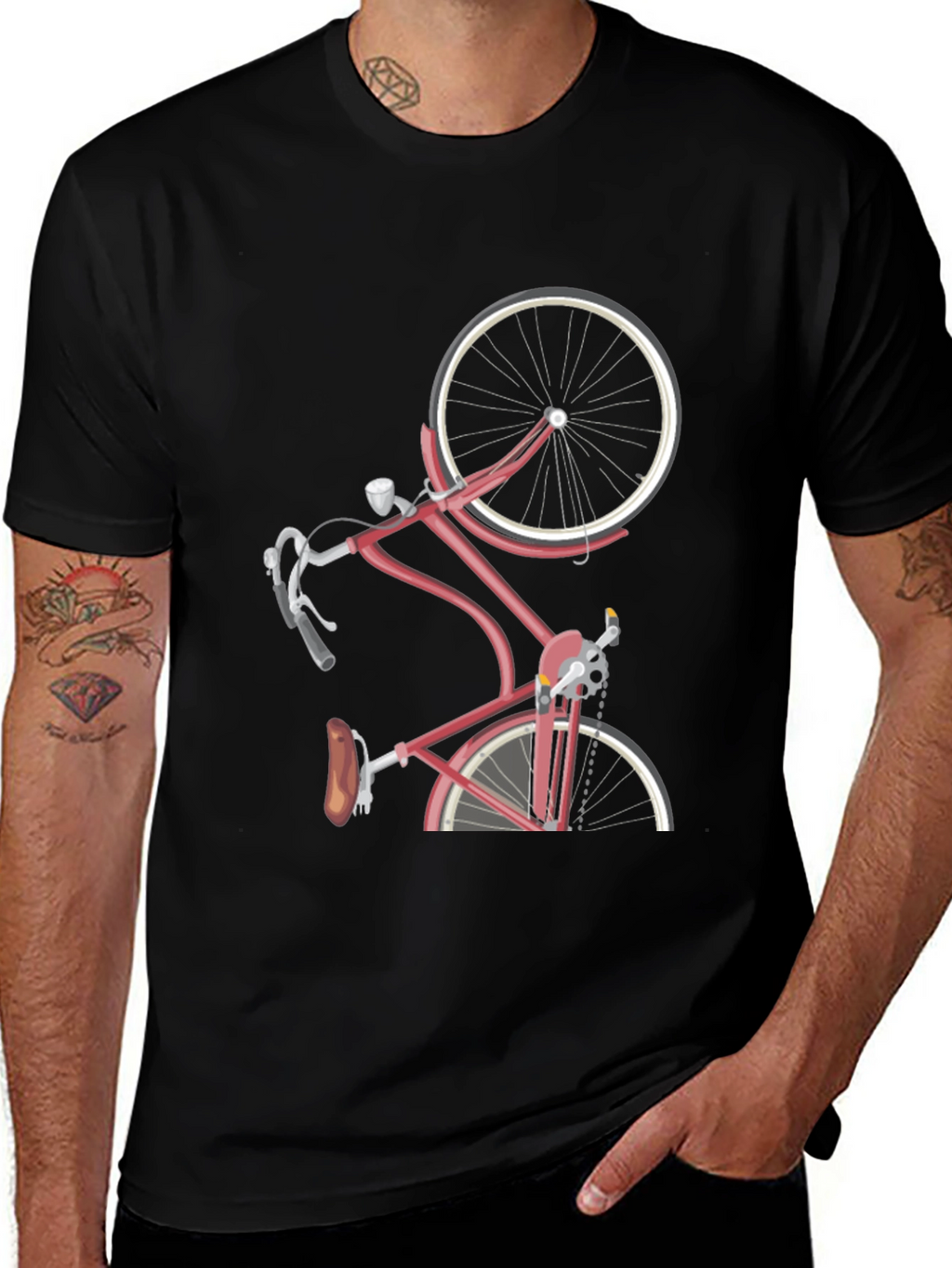 Stylish Bicycle Graphic T-Shirt - Unique Design