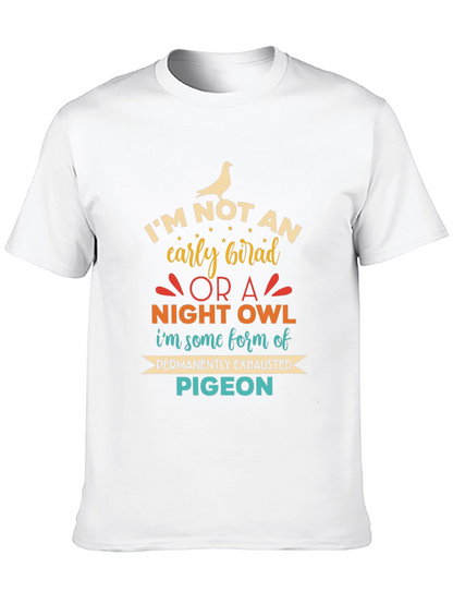 Funny Exhausted Pigeon Graphic T-Shirt