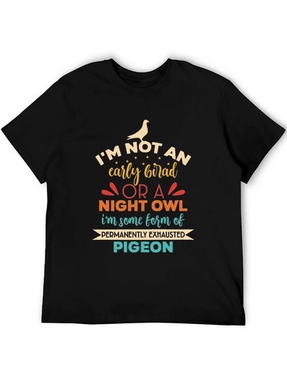 Funny Exhausted Pigeon Graphic T-Shirt
