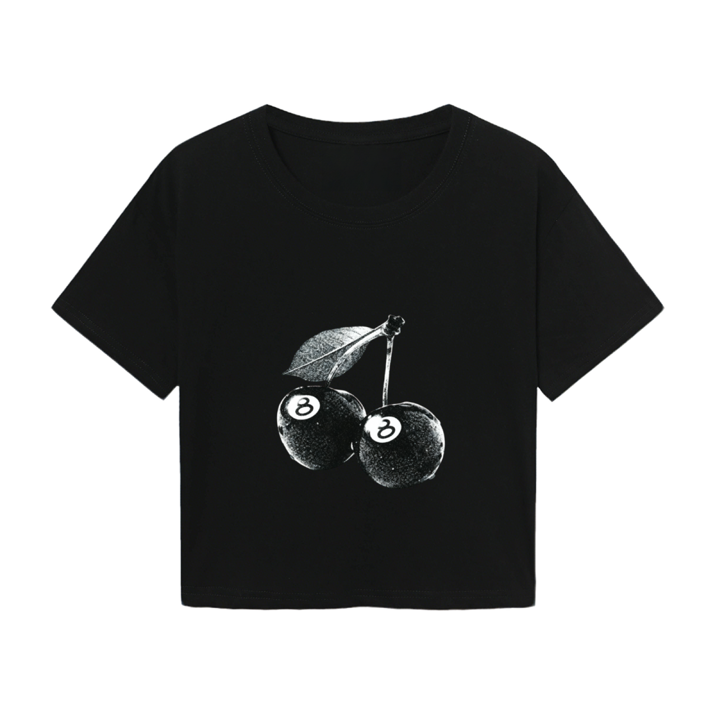 Rainbow?Glasses Hello Kitty Cool Black Cropped Baby Tee
