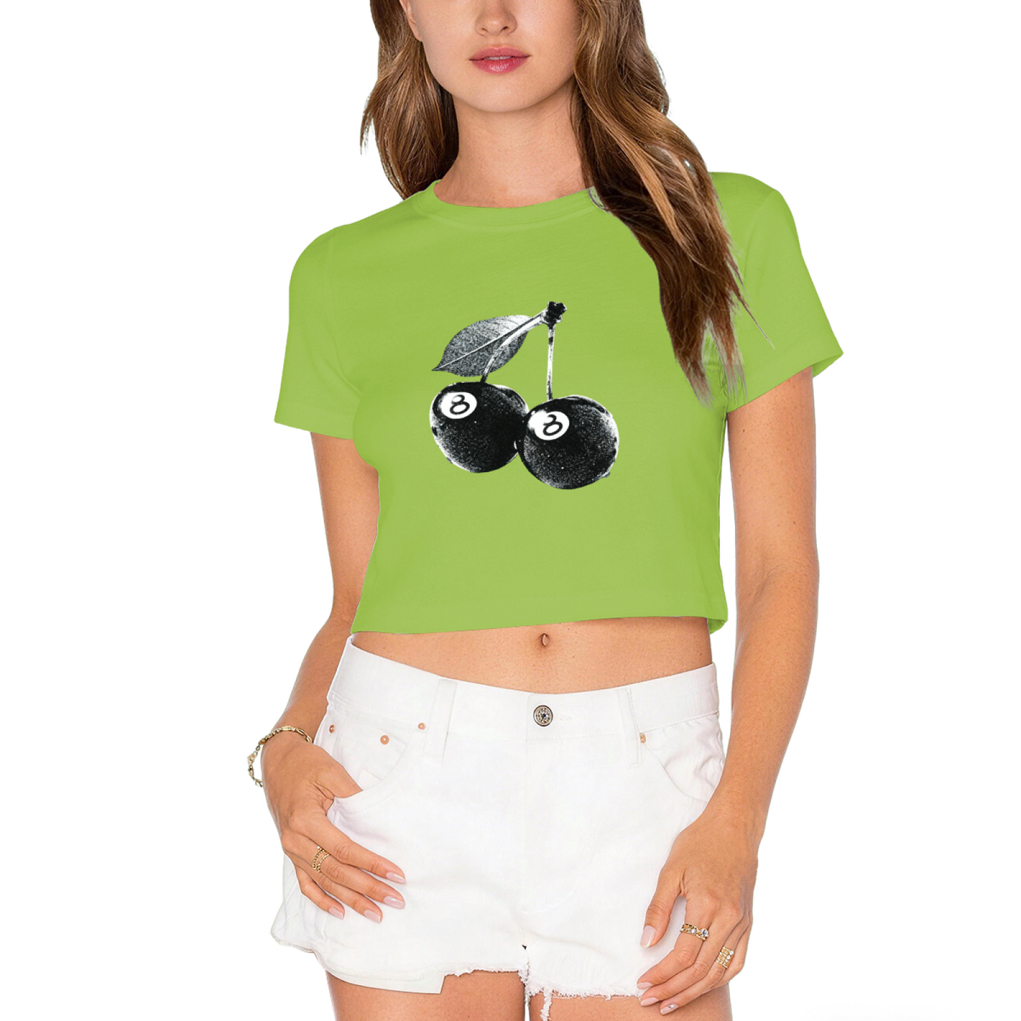 Rainbow?Glasses Hello Kitty Cool Black Cropped Baby Tee