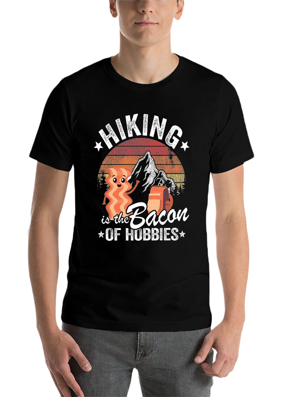 Hiking is the Bacon of Hobbies Graphic T-Shirt