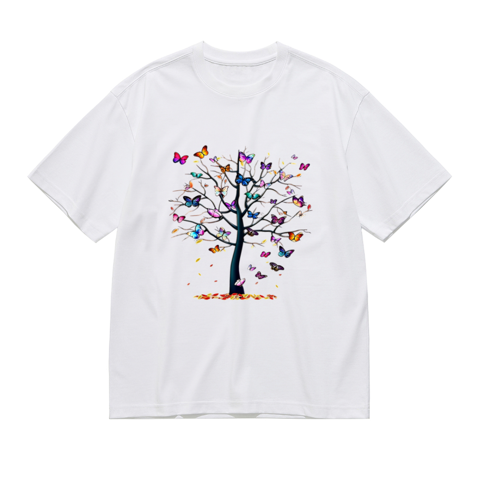 Minimal Cursive Happy Heart Simple Daily Tee