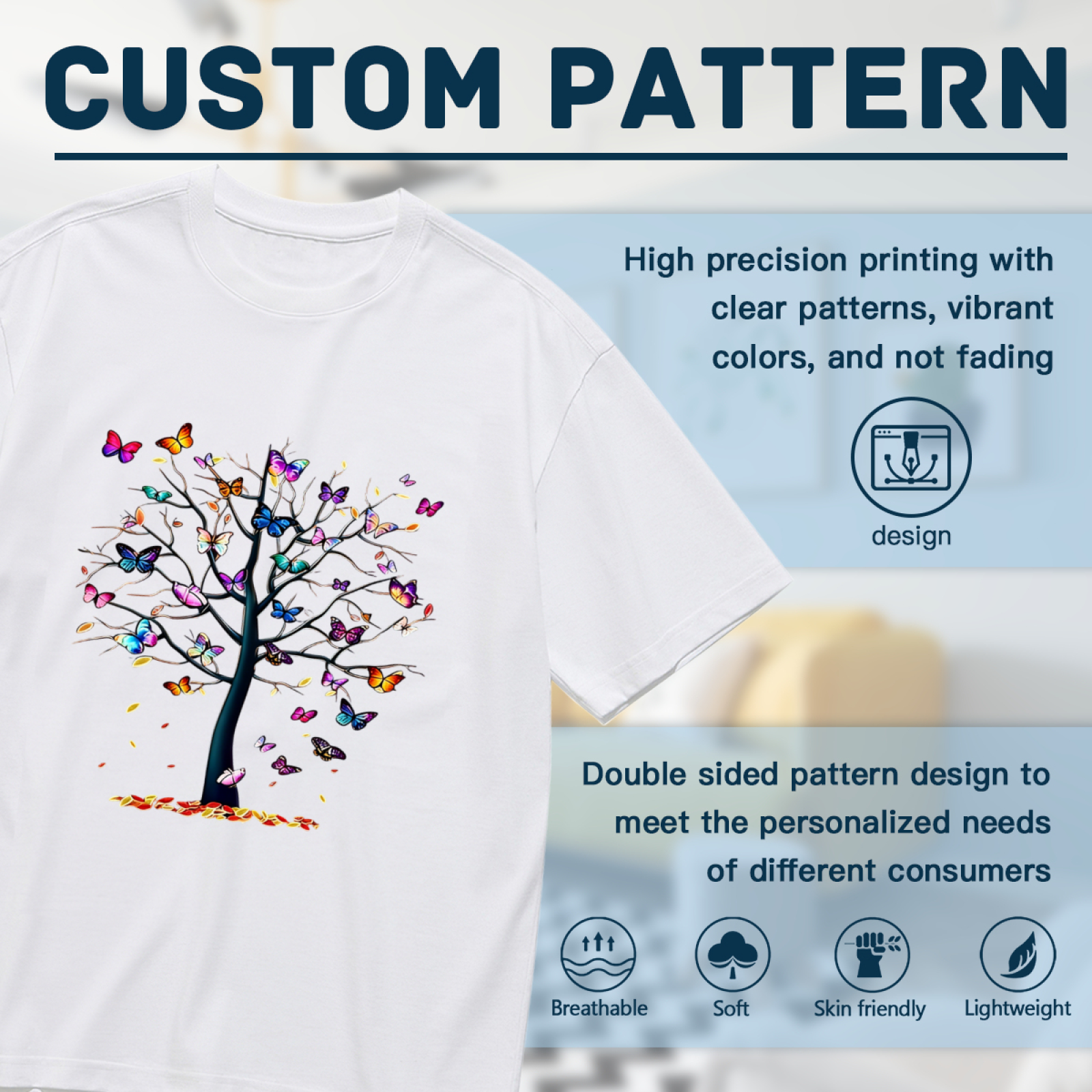 Minimal Cursive Happy Heart Simple Daily Tee