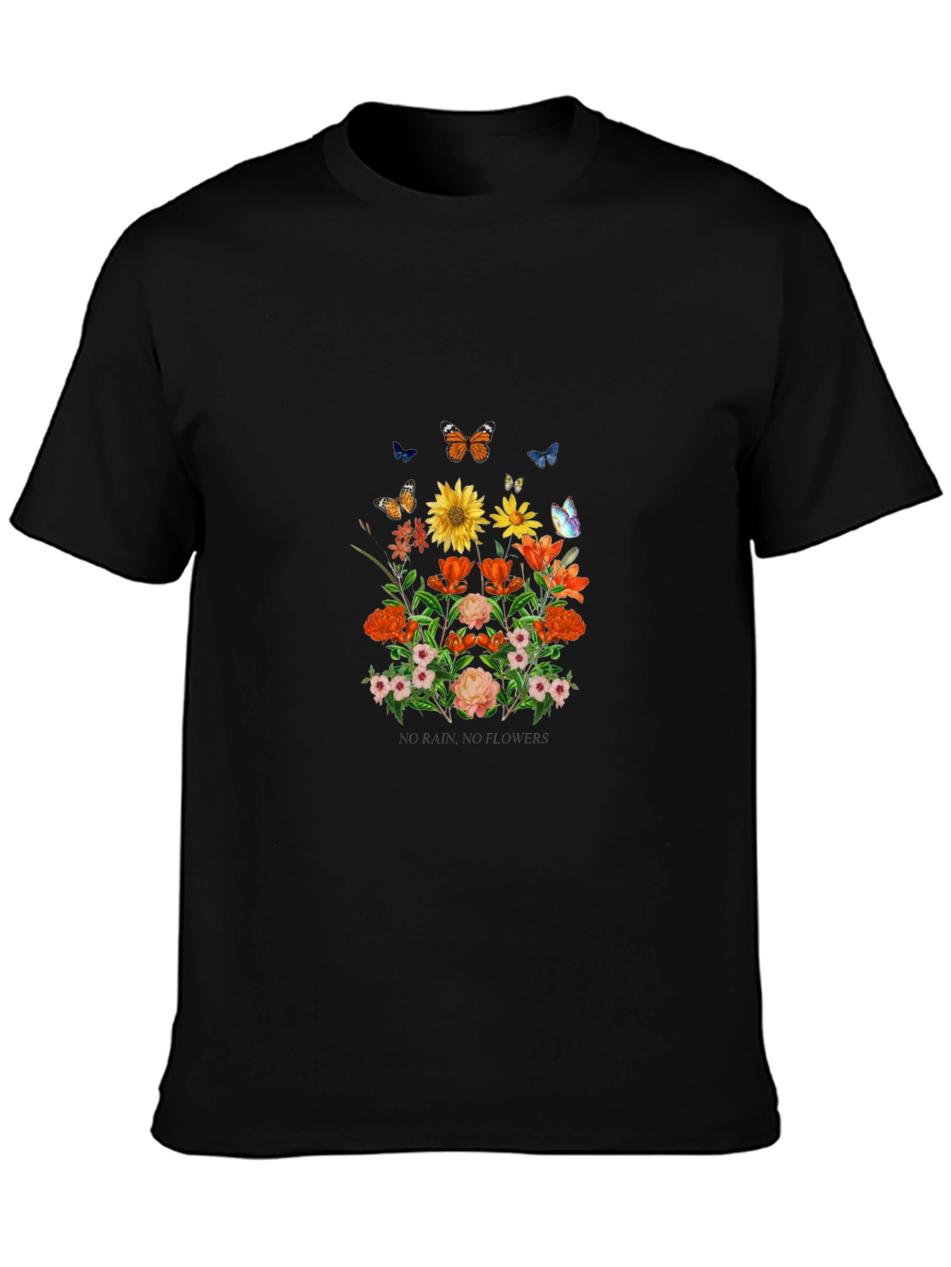 Floral & Butterfly Graphic Tee - Stylish Mens Shirt