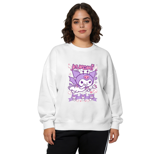Trendy Graffiti Kuromi Sanrio Fan Crewneck Sweatshirt
