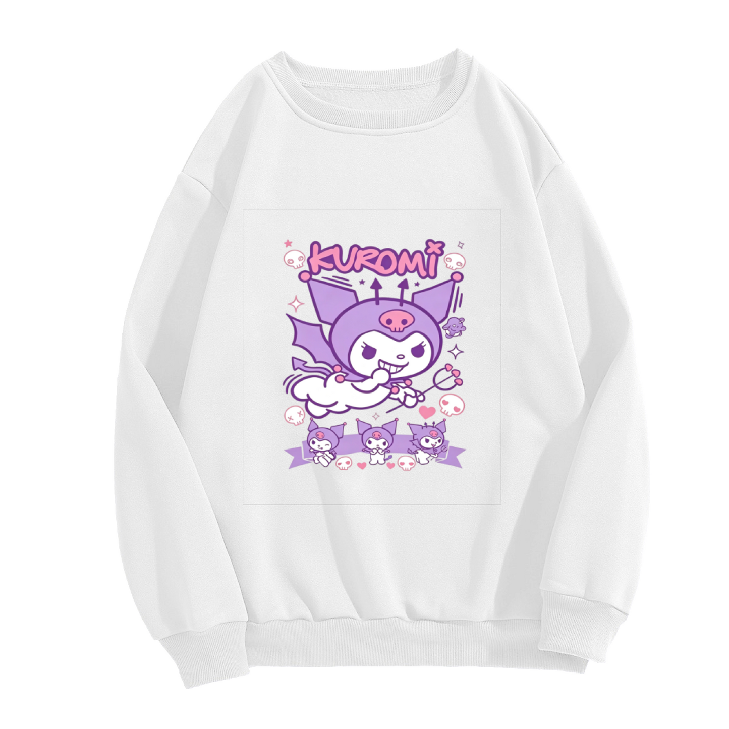 Trendy Graffiti Kuromi Sanrio Fan Crewneck Sweatshirt