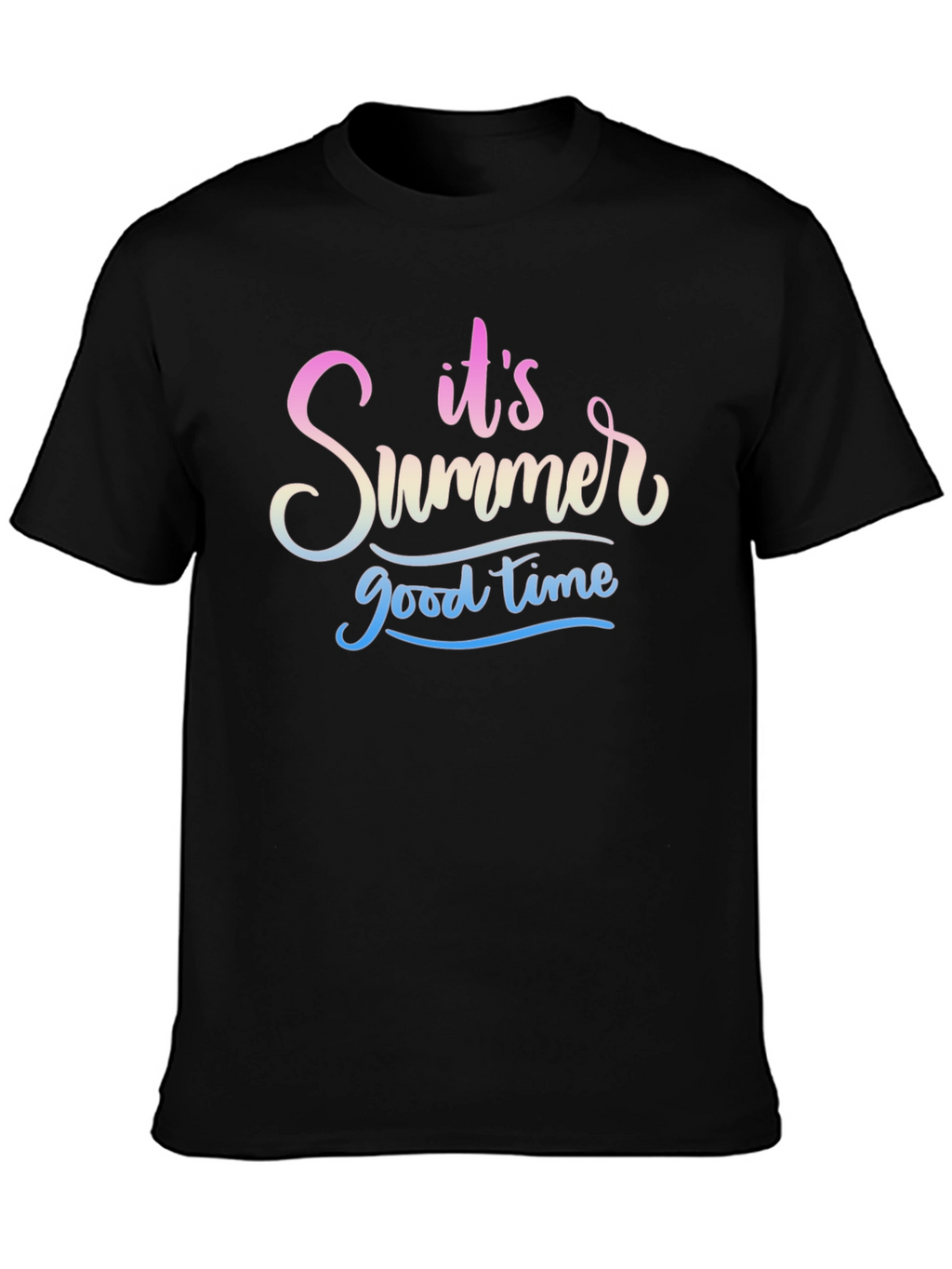 Its Summer Good Time Black T-Shirt