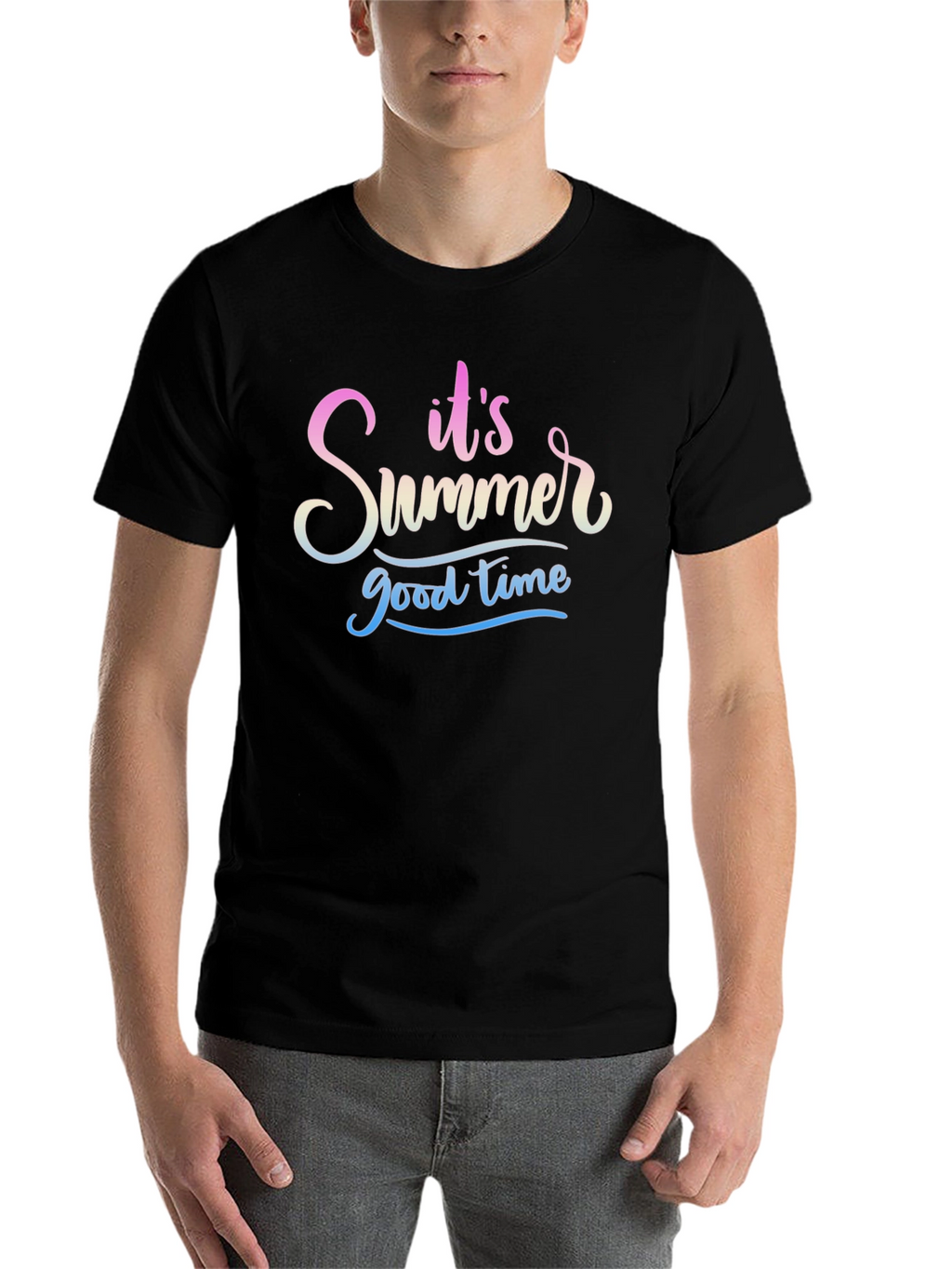 Its Summer Good Time Black T-Shirt