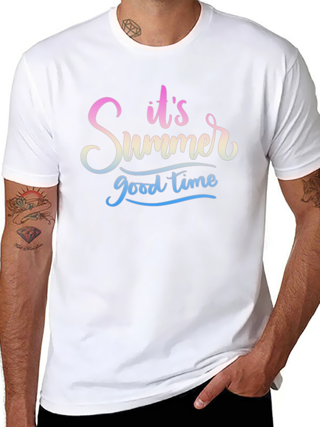 Its Summer Good Time Black T-Shirt