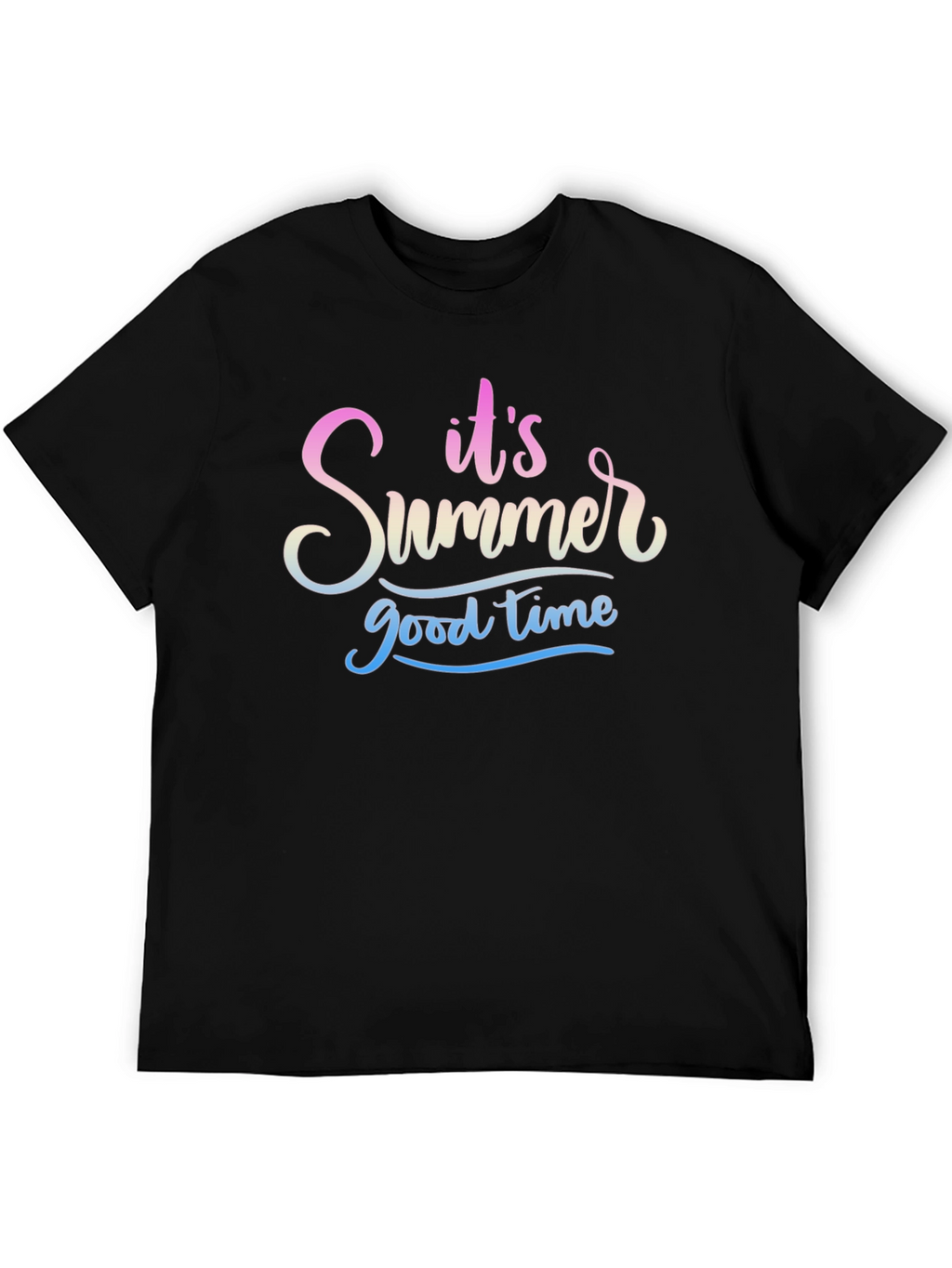 Its Summer Good Time Black T-Shirt