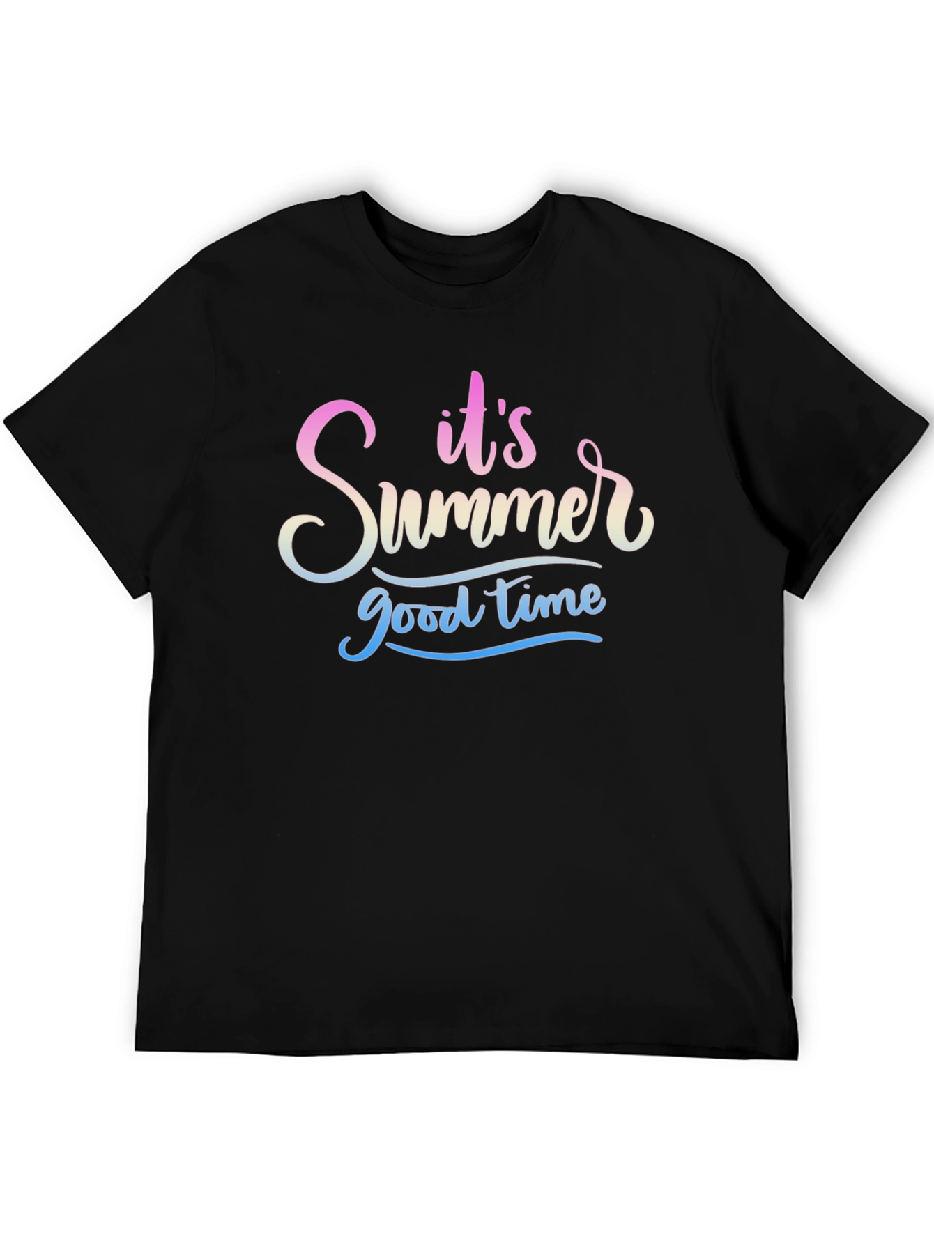 Its Summer Good Time Black T-Shirt