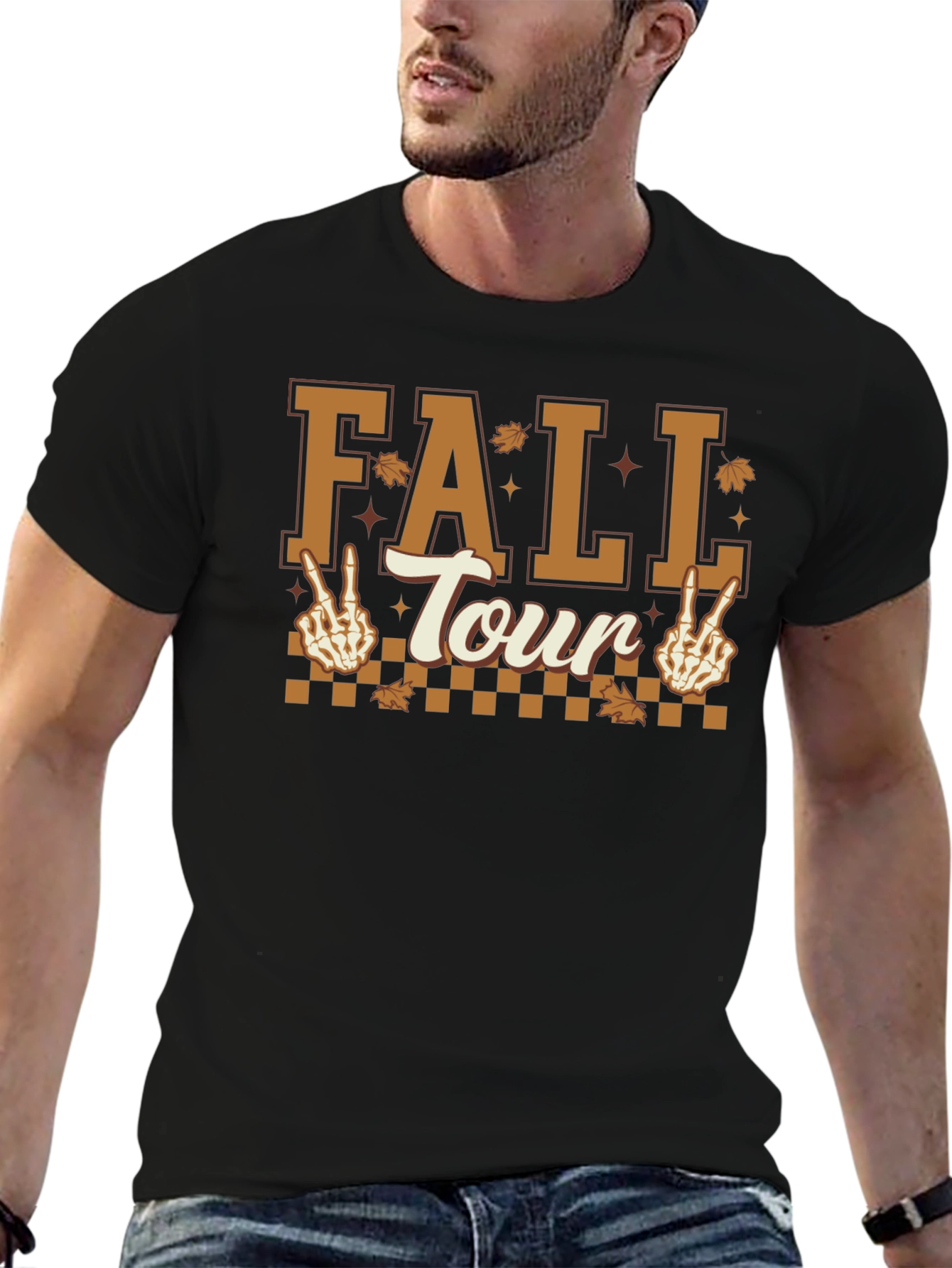 Fall Tour Skeleton Peace Sign T-Shirt