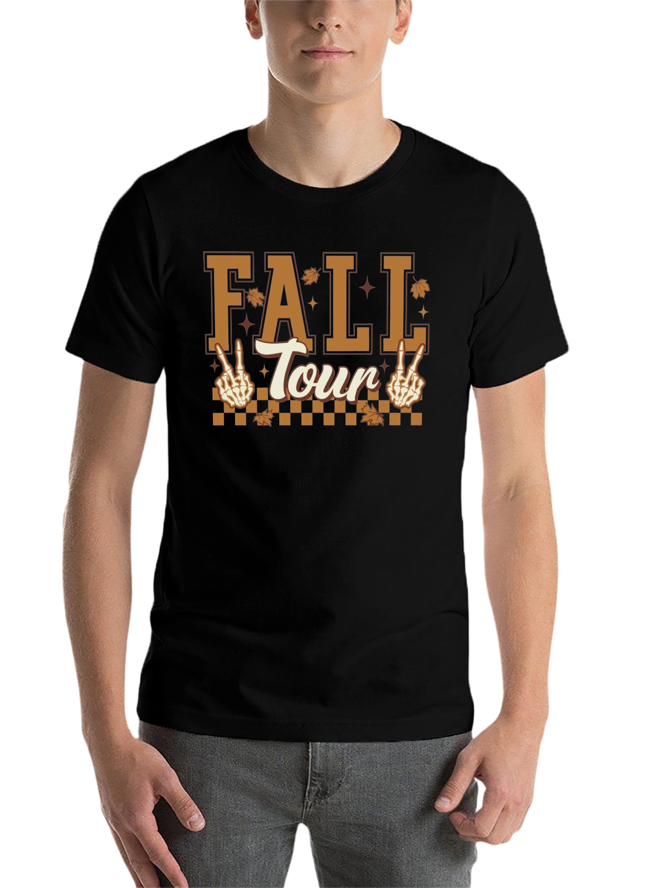 Fall Tour Skeleton Peace Sign T-Shirt