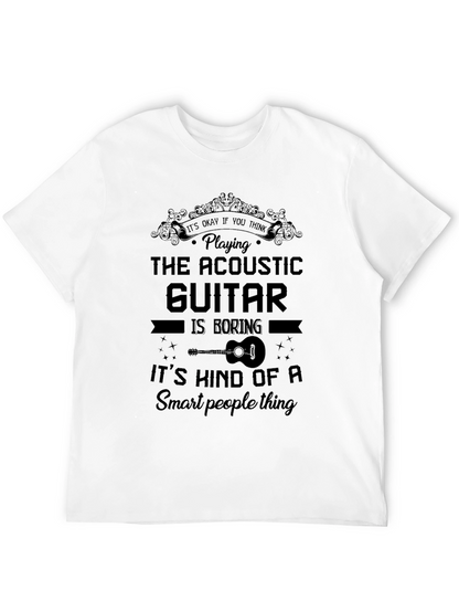 Acoustic Guitar Smart People Black T-Shirt