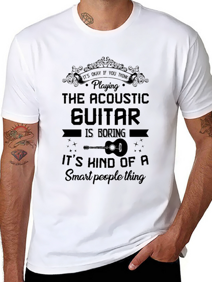 Acoustic Guitar Smart People Black T-Shirt