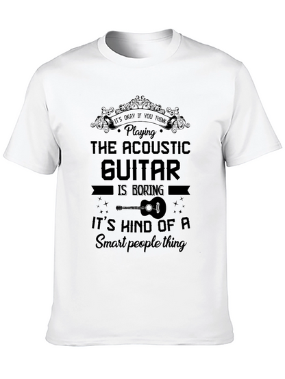 Acoustic Guitar Smart People Black T-Shirt
