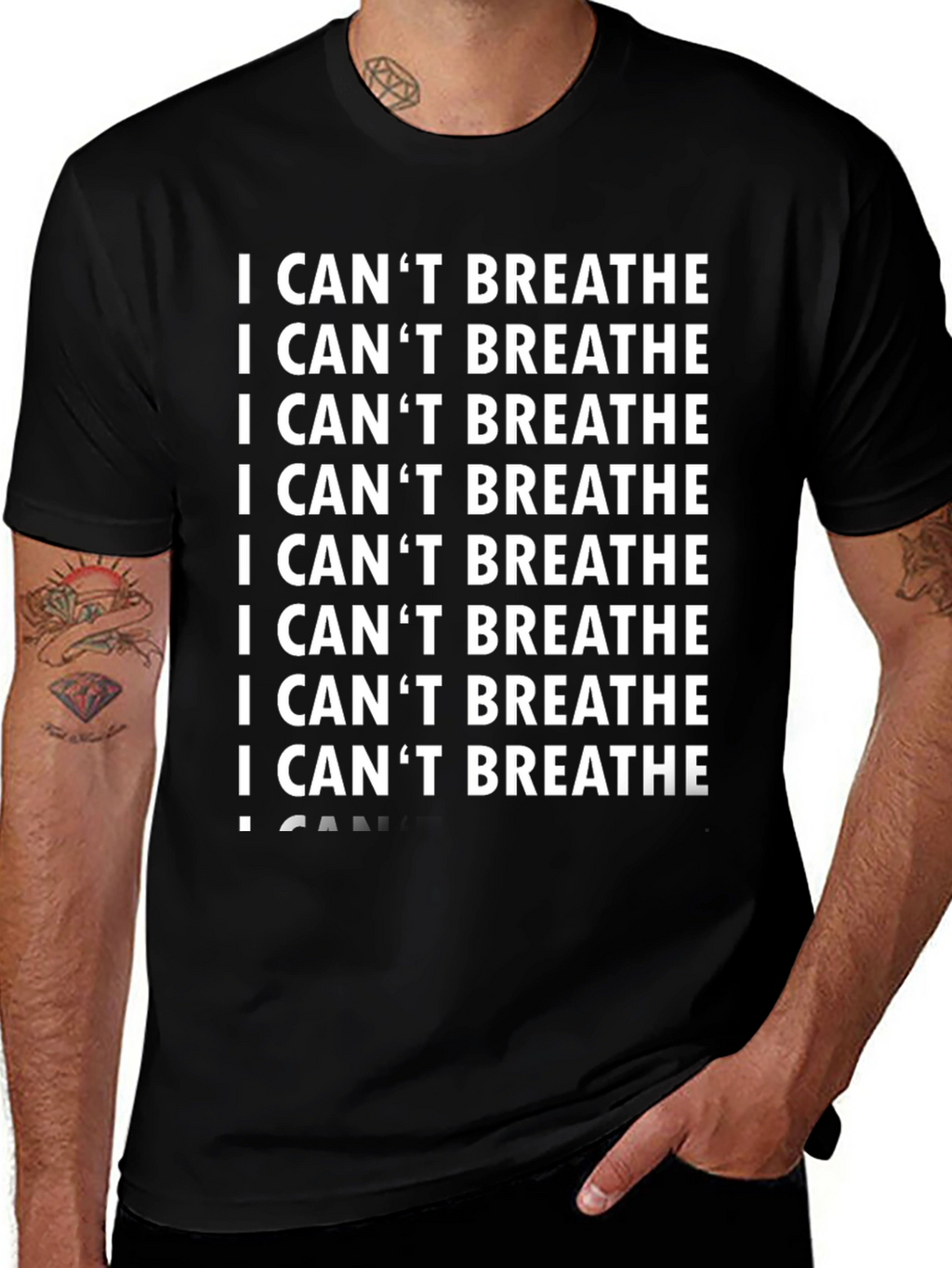 I Cant Breathe Graphic Tee - Black