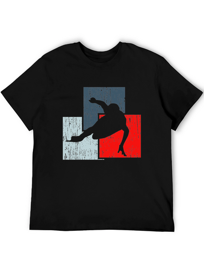 Retro Skater Tee - Black Graphic T-Shirt