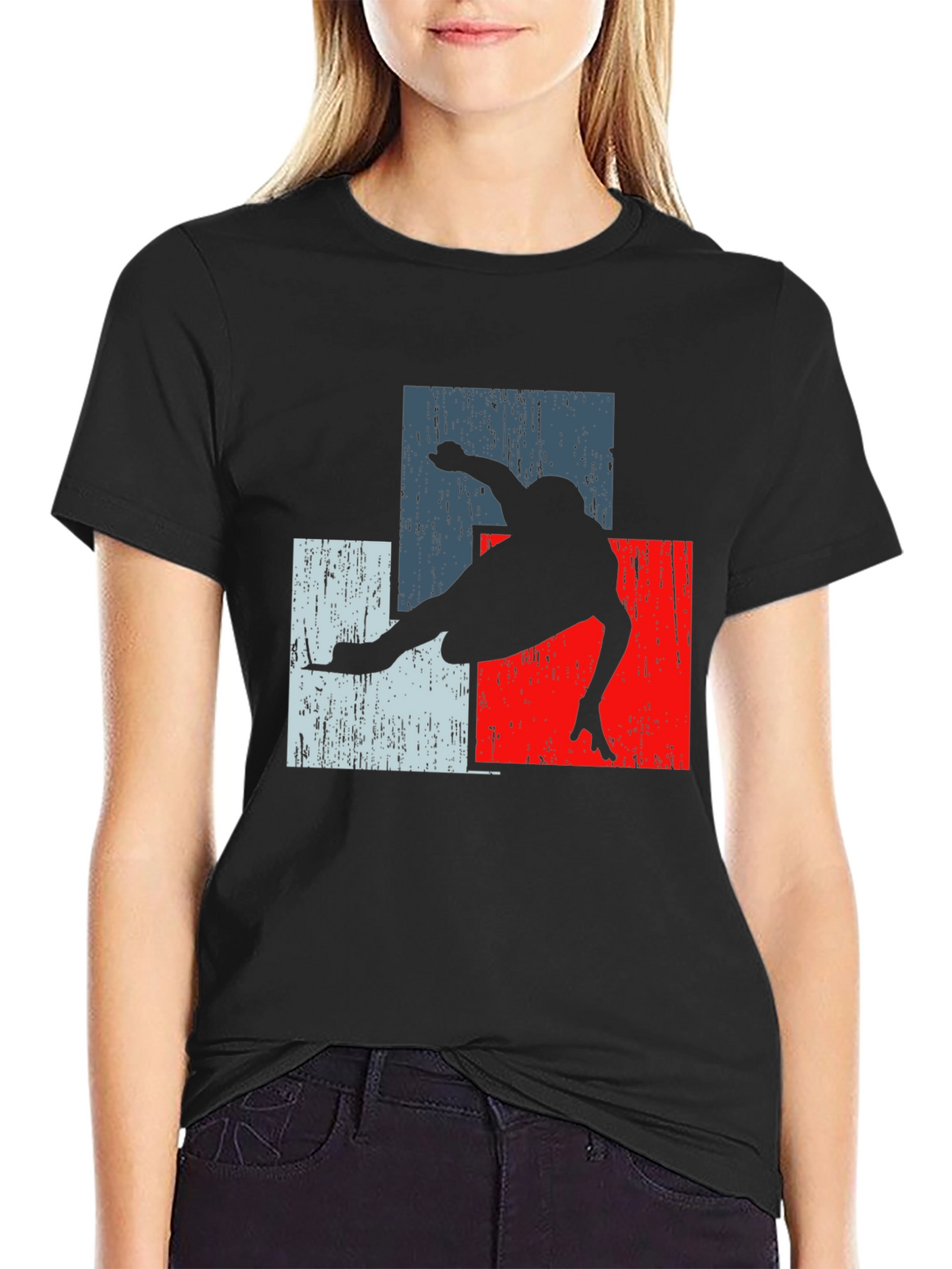 Retro Skater Tee - Black Graphic T-Shirt