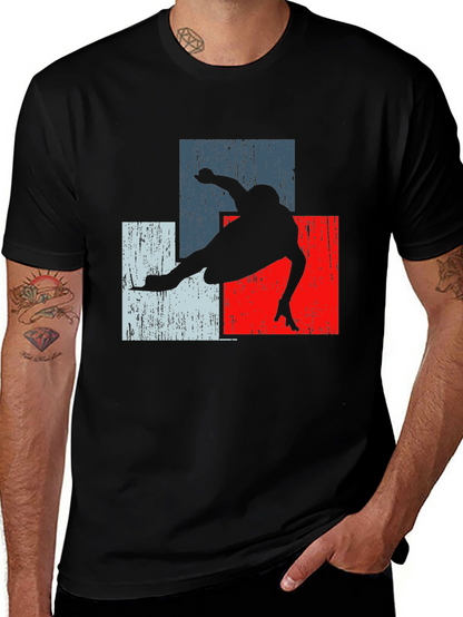 Retro Skater Tee - Black Graphic T-Shirt