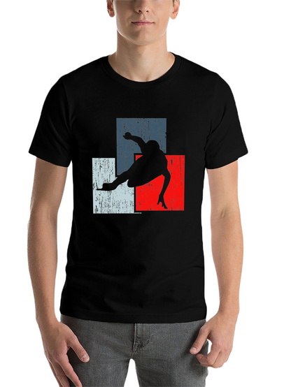 Retro Skater Tee - Black Graphic T-Shirt