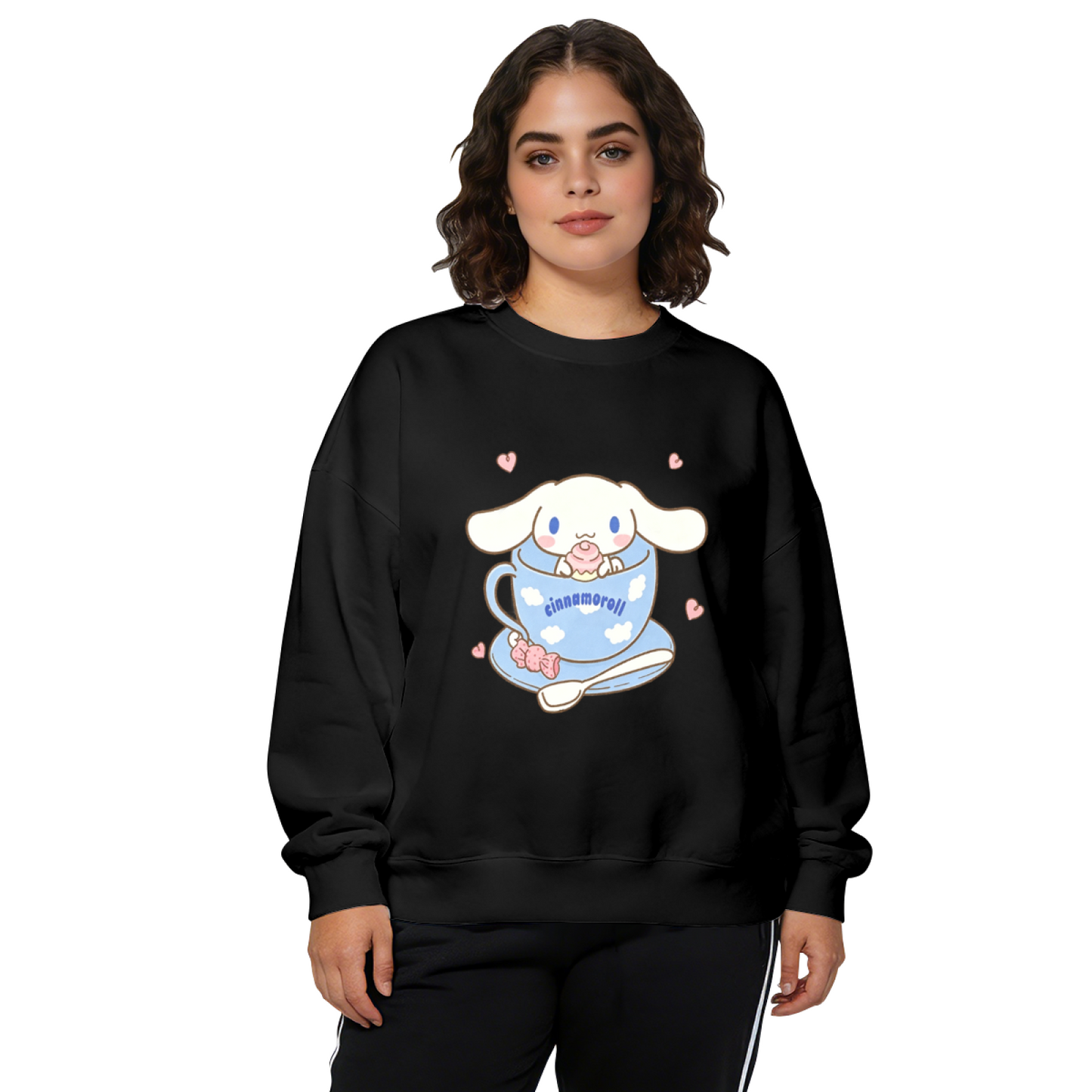 Teacup Cinnamoroll Sweet Love?Theme Crewneck Sweatshirt