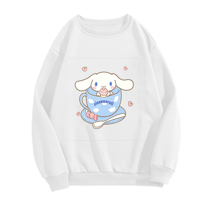 Teacup Cinnamoroll Sweet Love?Theme Crewneck Sweatshirt