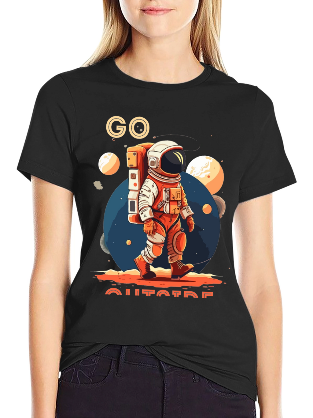 Go Outside Astronaut T-Shirt