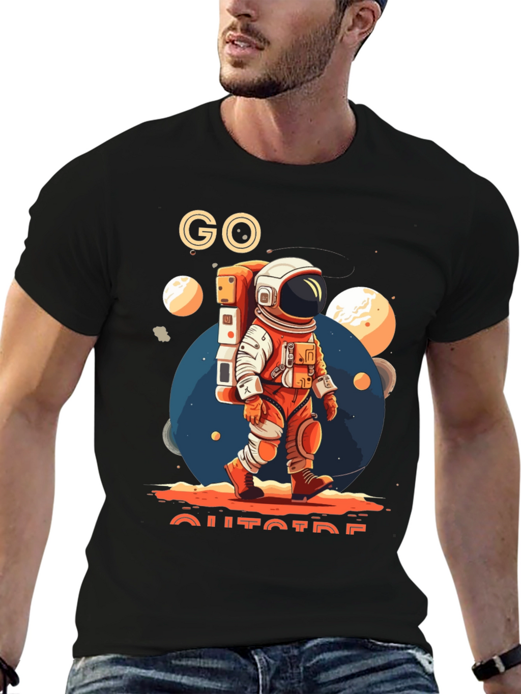 Go Outside Astronaut T-Shirt
