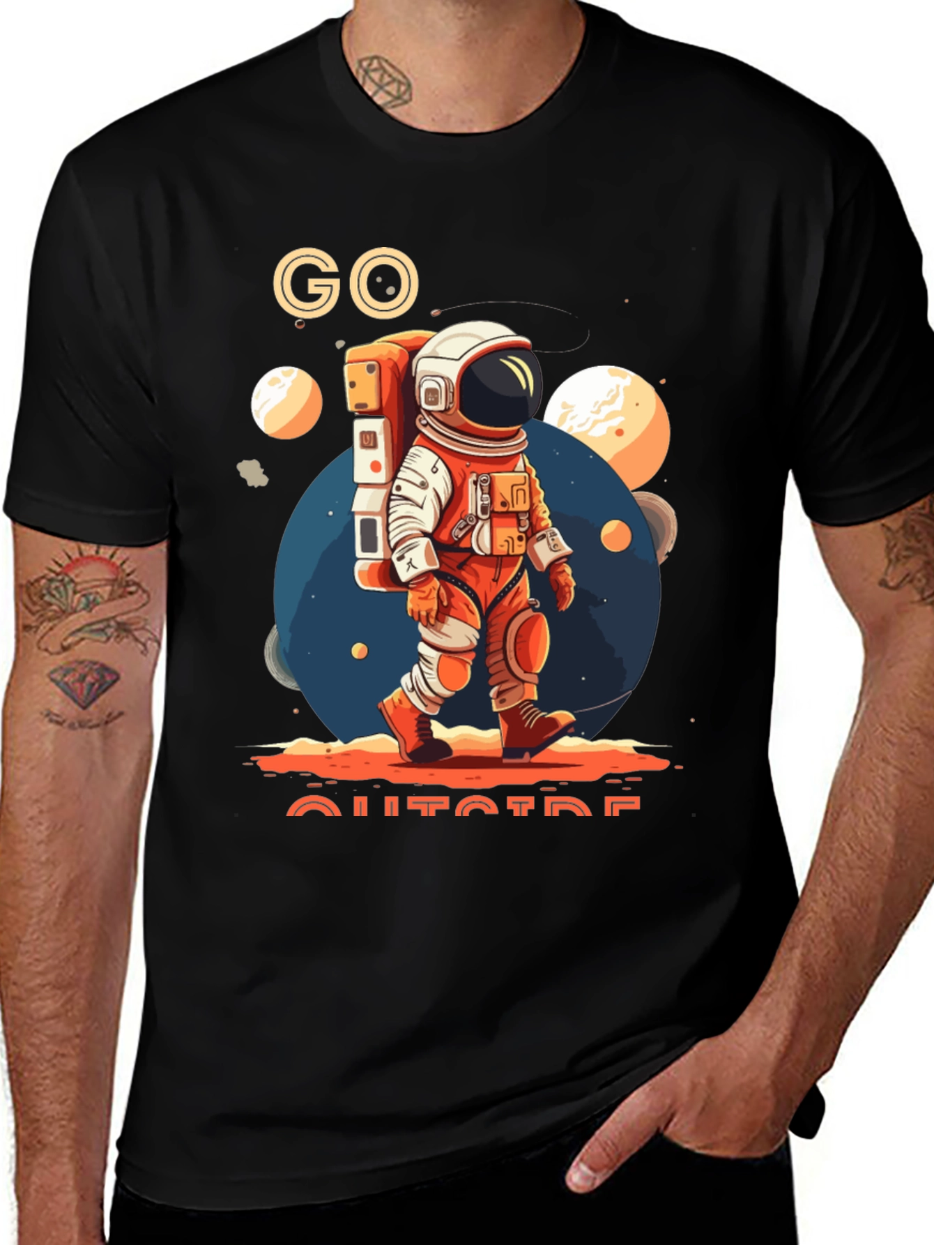 Go Outside Astronaut T-Shirt