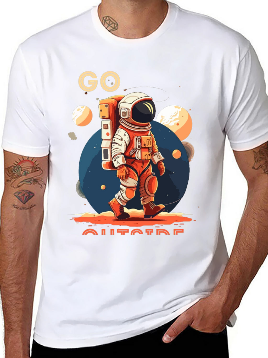 Go Outside Astronaut T-Shirt