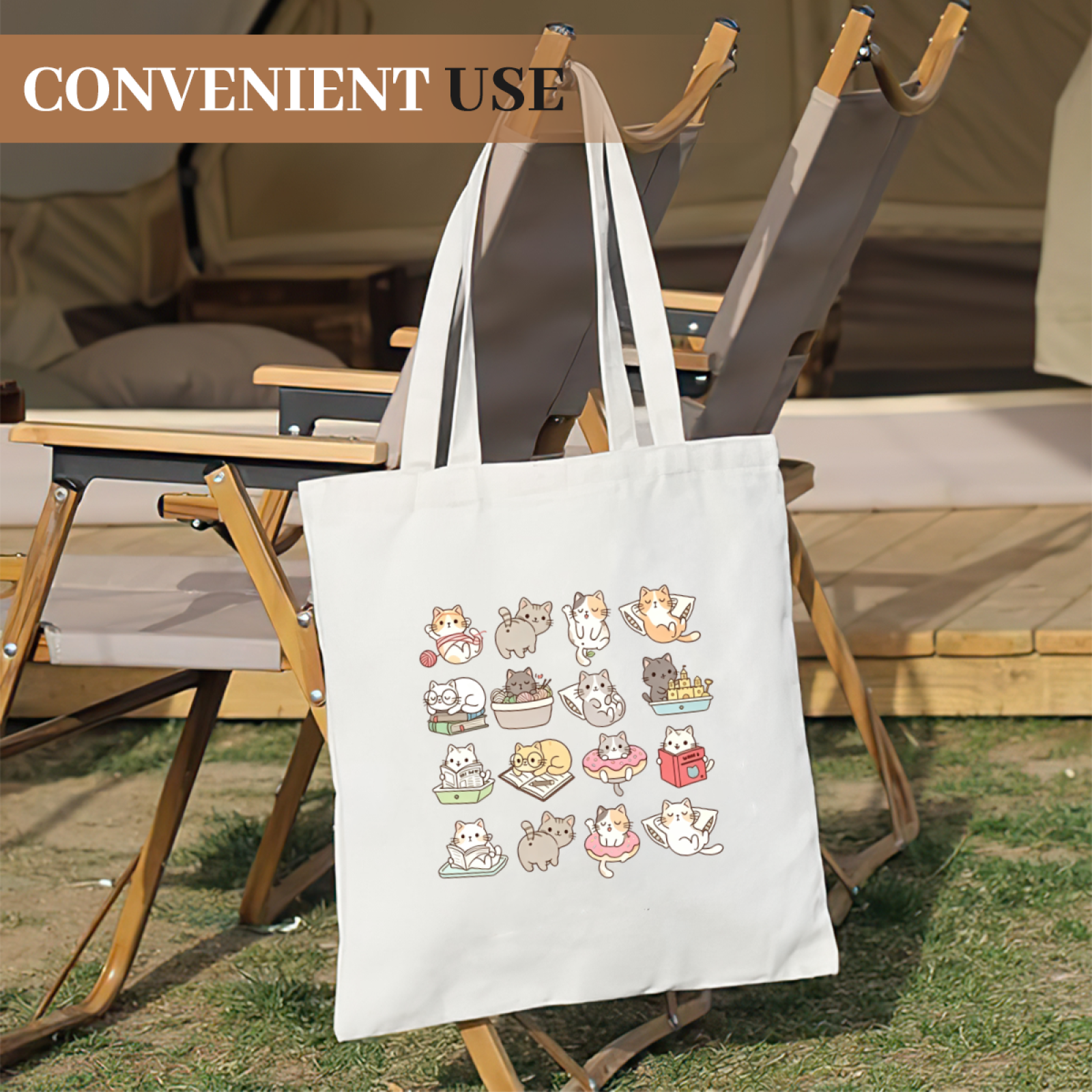 Simple Botanical Line Art Canvas Bag | Nature Lover Aesthetic Everyday Handbag