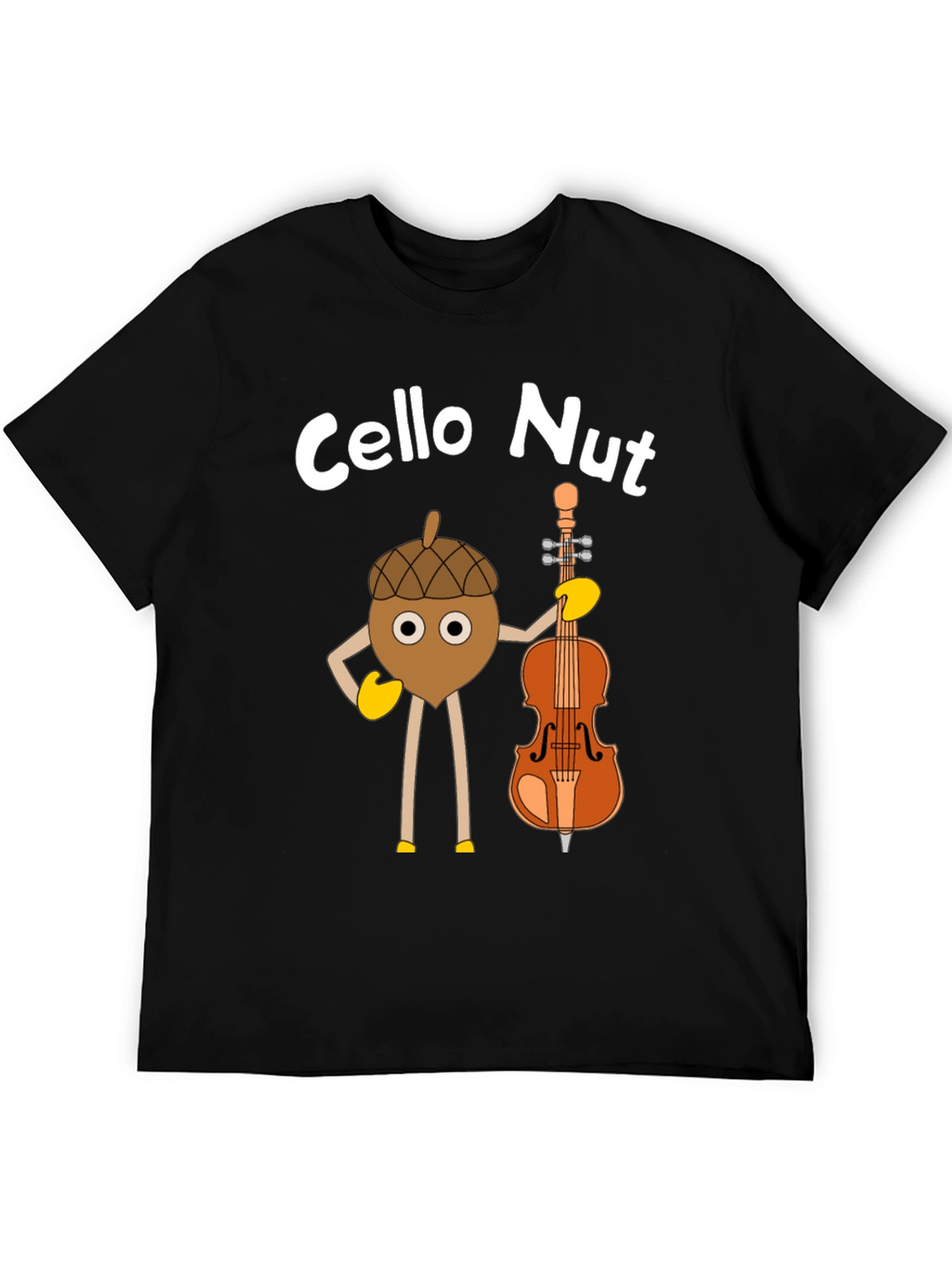 Cello Nut Graphic Tee - Musician Humor