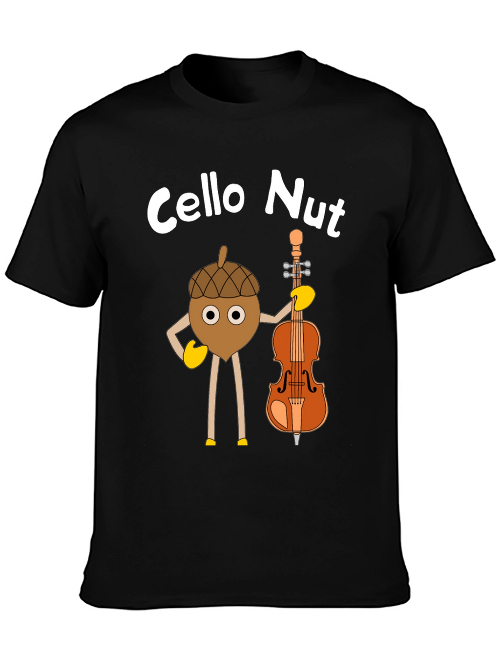 Cello Nut Graphic Tee - Musician Humor