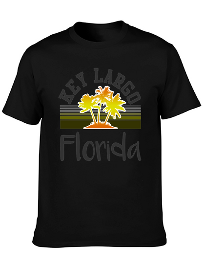 Key Largo Florida Palm Tree Graphic T-Shirt