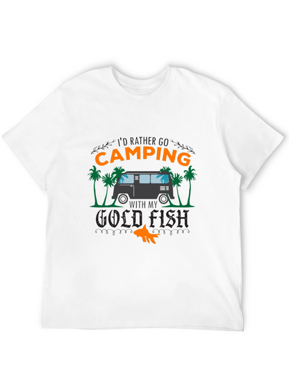 Camping Goldfish Graphic Tee