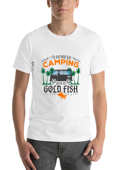 Camping Goldfish Graphic Tee
