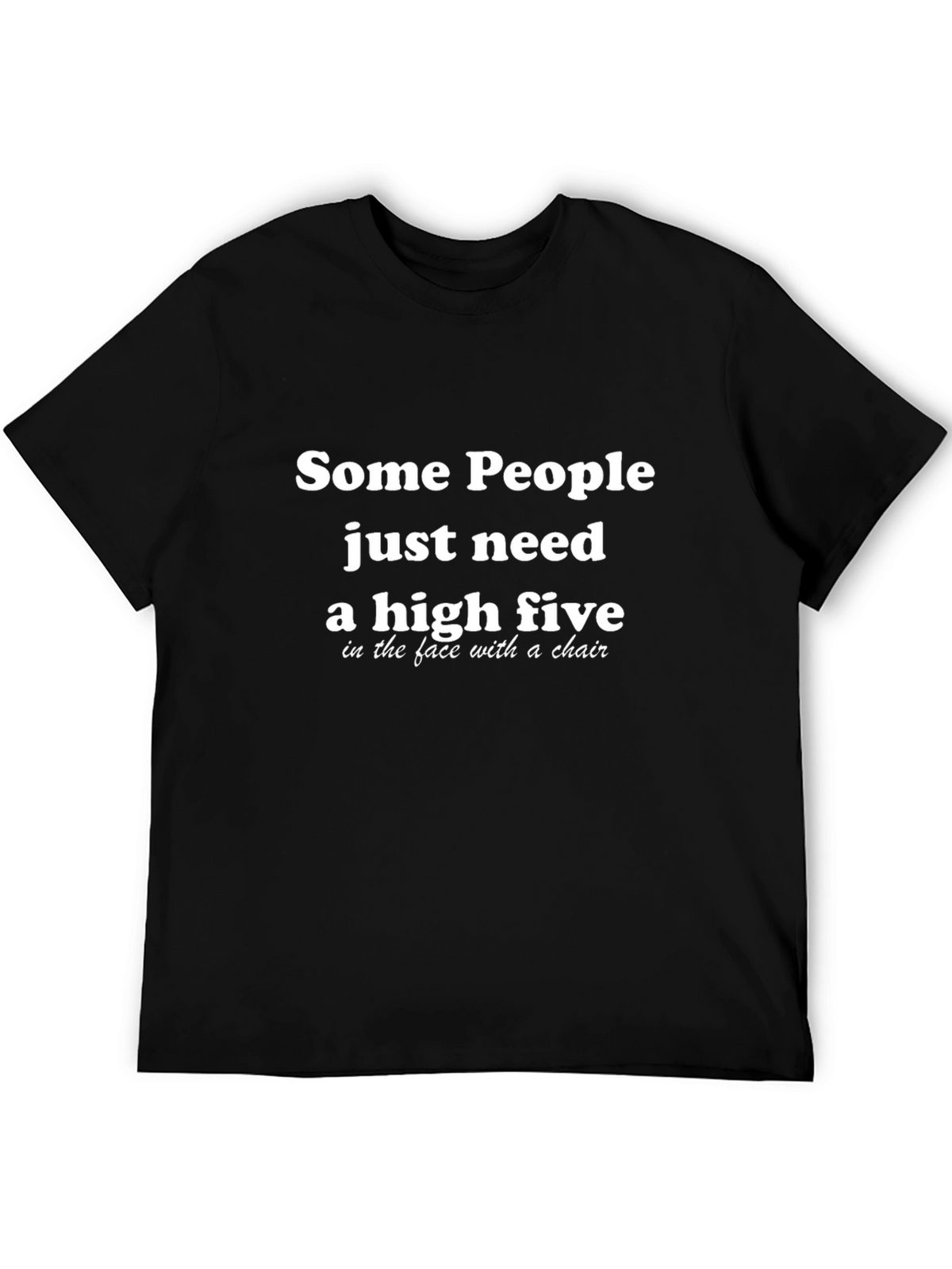 Humorous High Five T-Shirt: Face Chair Edition